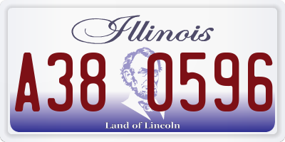 IL license plate A380596