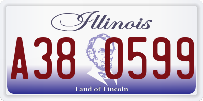 IL license plate A380599