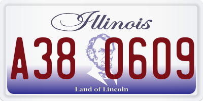 IL license plate A380609