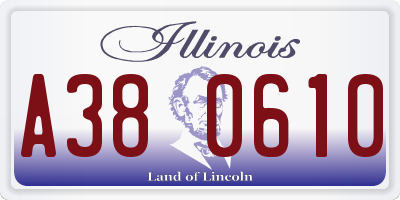 IL license plate A380610