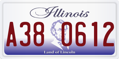IL license plate A380612