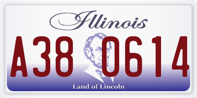 IL license plate A380614