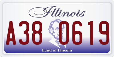 IL license plate A380619