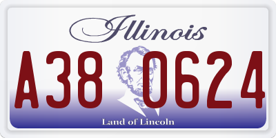 IL license plate A380624