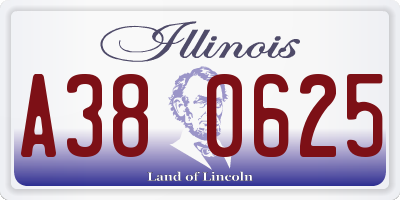 IL license plate A380625