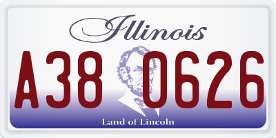 IL license plate A380626