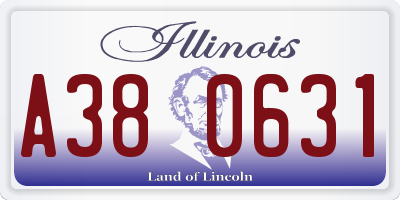 IL license plate A380631