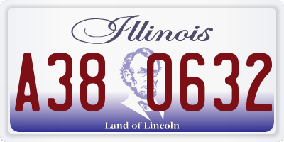 IL license plate A380632