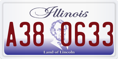 IL license plate A380633