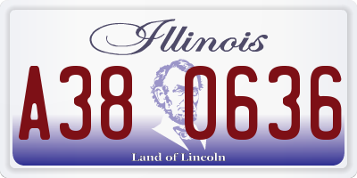 IL license plate A380636