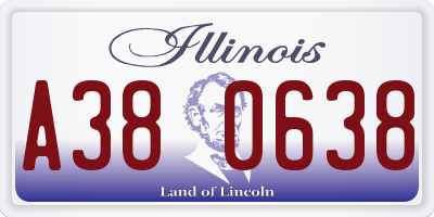 IL license plate A380638
