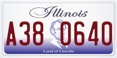 IL license plate A380640