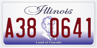 IL license plate A380641