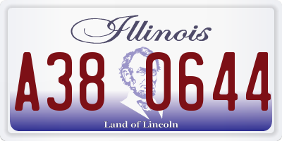 IL license plate A380644