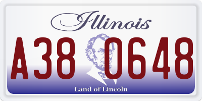 IL license plate A380648