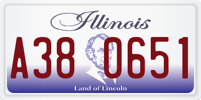 IL license plate A380651