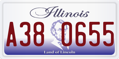IL license plate A380655