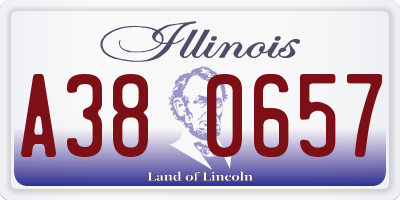IL license plate A380657