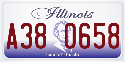 IL license plate A380658