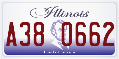 IL license plate A380662