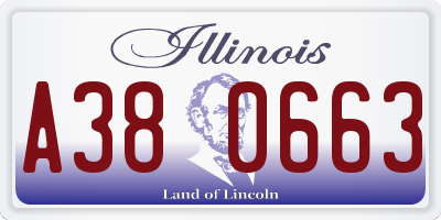 IL license plate A380663