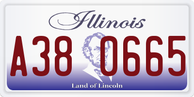 IL license plate A380665