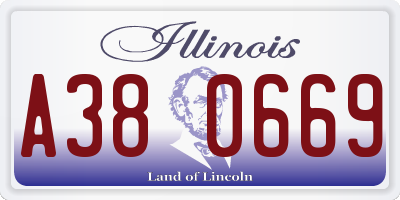 IL license plate A380669
