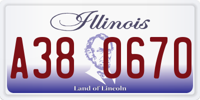 IL license plate A380670