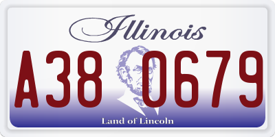 IL license plate A380679