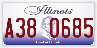 IL license plate A380685