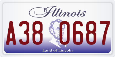 IL license plate A380687
