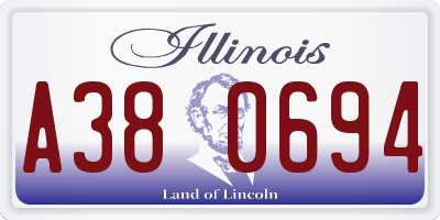 IL license plate A380694