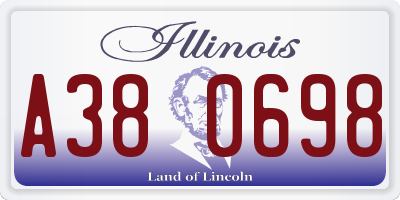 IL license plate A380698