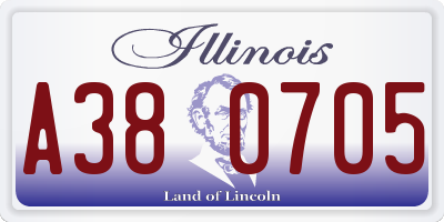 IL license plate A380705