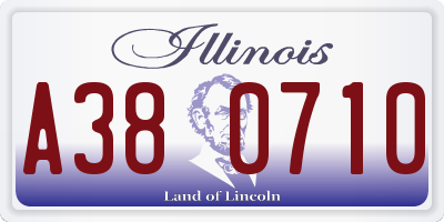 IL license plate A380710