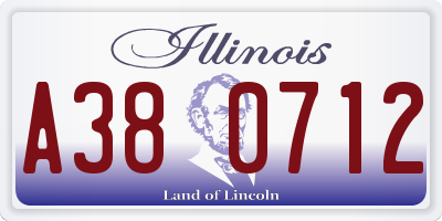 IL license plate A380712