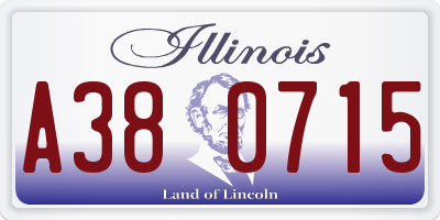 IL license plate A380715