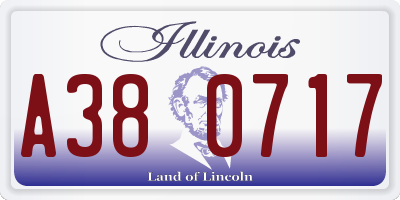 IL license plate A380717