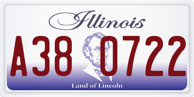 IL license plate A380722
