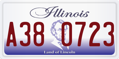IL license plate A380723