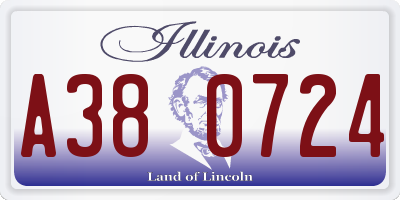 IL license plate A380724