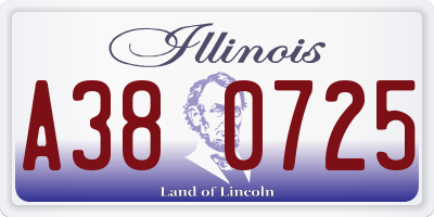 IL license plate A380725