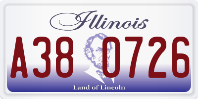IL license plate A380726