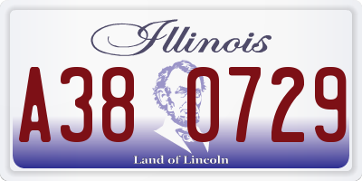 IL license plate A380729