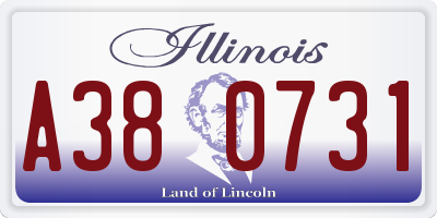IL license plate A380731