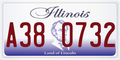 IL license plate A380732