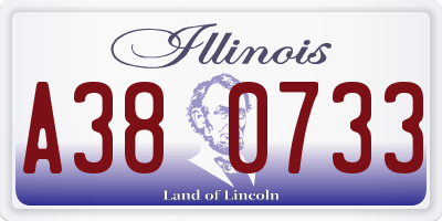 IL license plate A380733