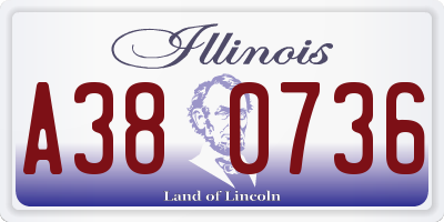 IL license plate A380736