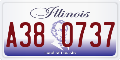 IL license plate A380737