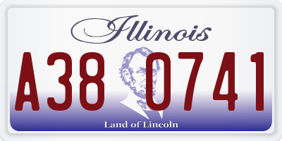 IL license plate A380741
